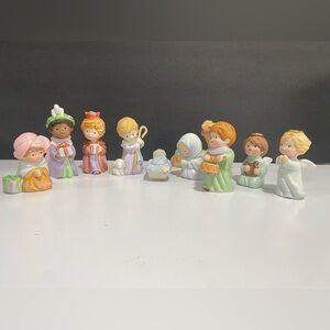 Vintage Avon Heavenly Blessings Nativity Set 10pcs 8 boxes 1986-87 Set W/ BOXES